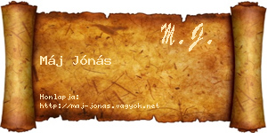 Máj Jónás névjegykártya